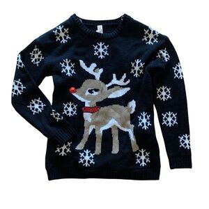 Rudolph Reindeer Christmas Sweater